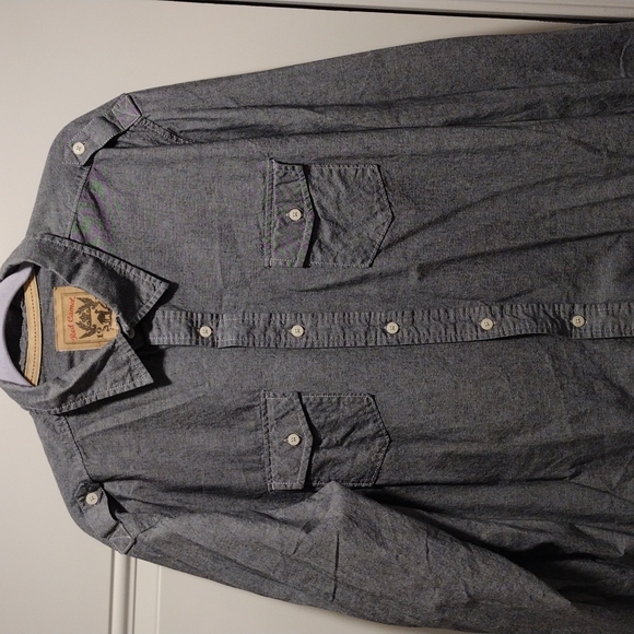 Xxl "Red Camel" brand charcoal gray Long sleeve button down shirt - Picture 7 of 14